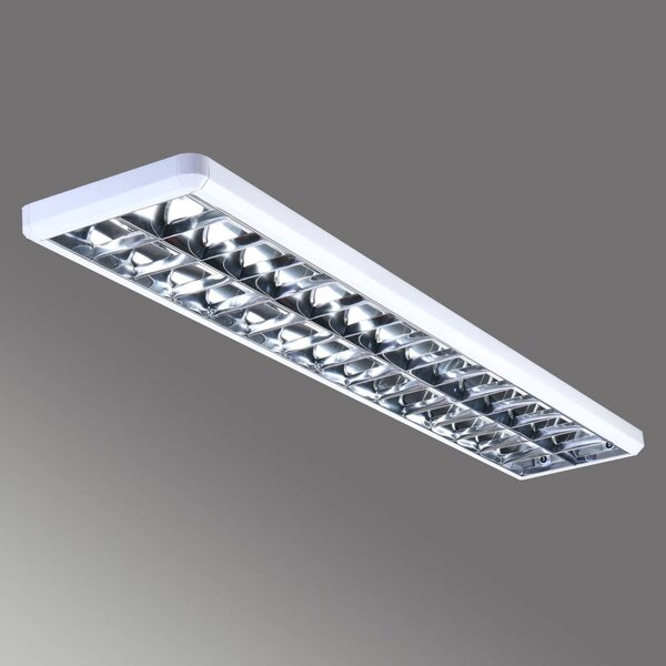 G & L Handels GmbH Raszteres lámpa 432, fehér, hossza 154,5 cm, dimmelhető, Fehér / opál, Dolgozószoba / Iroda, fém, Modern