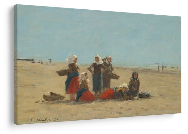 Kép - Eugène Boudin, Women on the Beach at Berck, reprodukciók (90x60 cm)