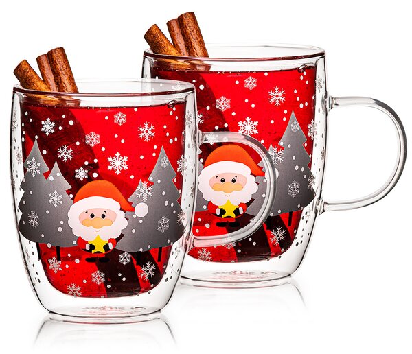 4Home Hot&Cool Mug Santa thermo pohár 270 ml,2 db