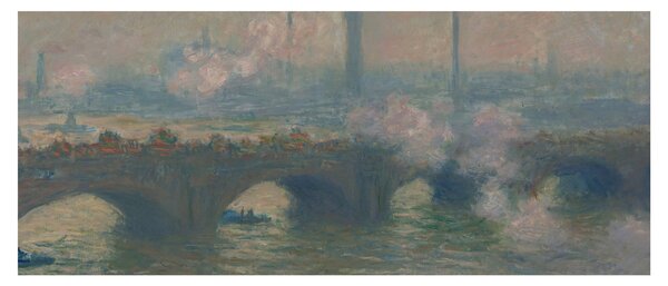 Kép - Claude Monet, Waterloo Bridge, Gray Day, reprodukciók (120x50 cm)
