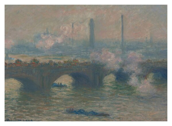 Kép - Claude Monet, Waterloo Bridge, Gray Day, reprodukciók (70x50 cm)