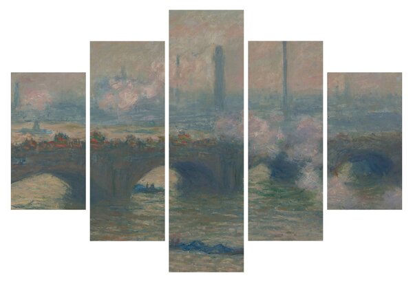 Kép - Claude Monet, Waterloo Bridge, Gray Day, reprodukciók (150x105 cm)