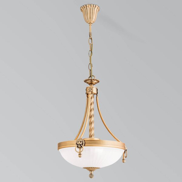 ORION Hagyományos függő lámpa Noam, 34 cm, dimmelhető, Bronz / antik sárgaréz, Nappali / Étkező, fém, Antik