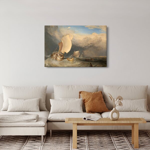 Kép - William Turner, Fishing Boats with Hucksters Bargaining for Fish, reprodukciók (90x60 cm)