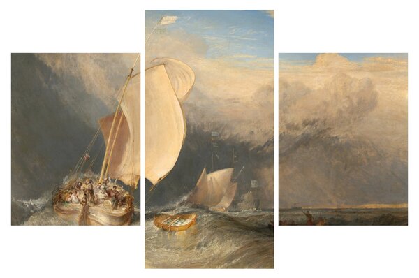 Kép - William Turner, Fishing Boats with Hucksters Bargaining for Fish, reprodukciók (90x60 cm)