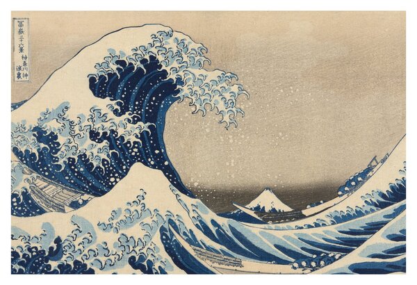 Kép - Katsushika Hokusai, Under the Wave off Kanagawa, reprodukciók (90x60 cm)