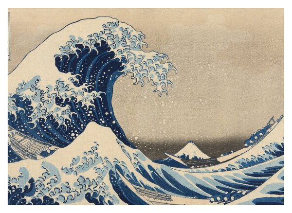 Kép - Katsushika Hokusai, Under the Wave off Kanagawa, reprodukciók (70x50 cm)