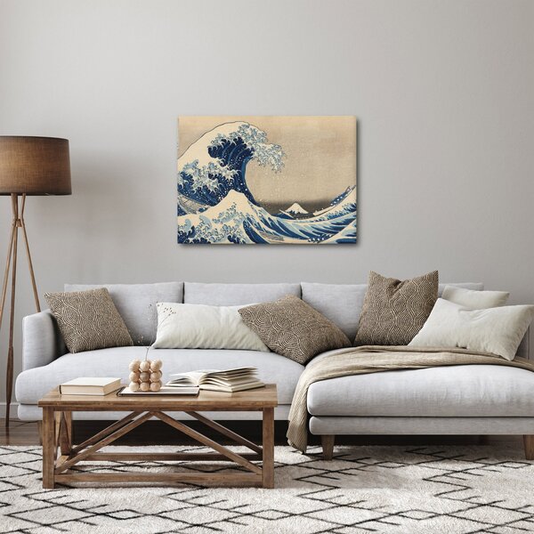 Kép - Katsushika Hokusai, Under the Wave off Kanagawa, reprodukciók (70x50 cm)