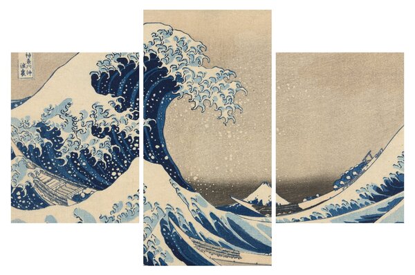 Kép - Katsushika Hokusai, Under the Wave off Kanagawa, reprodukciók (90x60 cm)