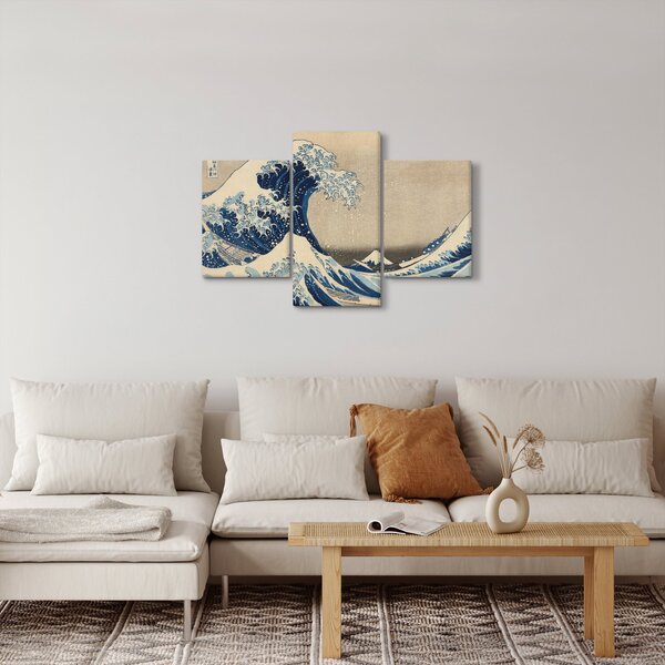 Kép - Katsushika Hokusai, Under the Wave off Kanagawa, reprodukciók (90x60 cm)