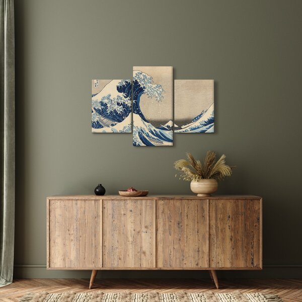 Kép - Katsushika Hokusai, Under the Wave off Kanagawa, reprodukciók (90x60 cm)