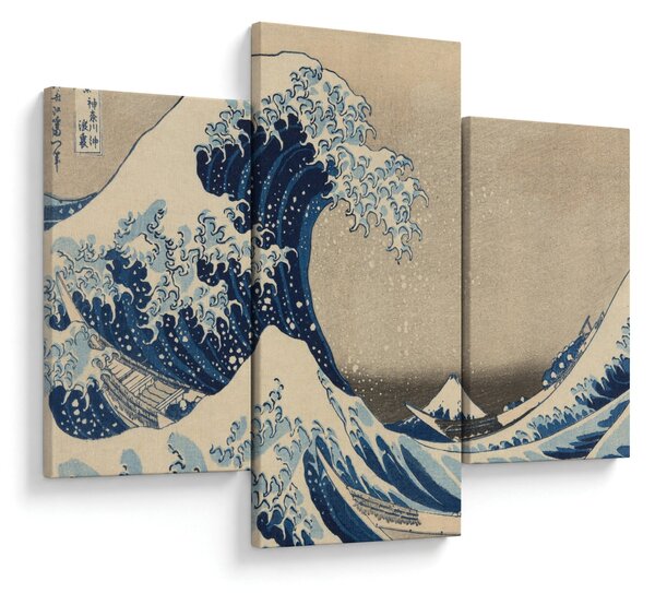 Kép - Katsushika Hokusai, Under the Wave off Kanagawa, reprodukciók (90x60 cm)