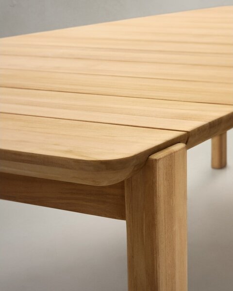 Teakfa kerti étkezőasztal 102x220 cm Icaro – Kave Home