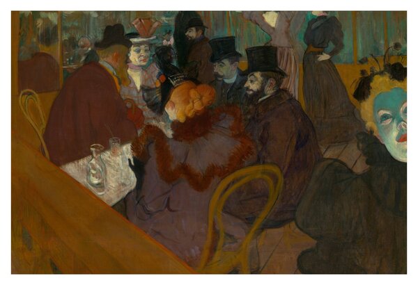 Kép - Henri de Toulouse-Lautrec, At the Moulin Rouge, reprodukciók (90x60 cm)