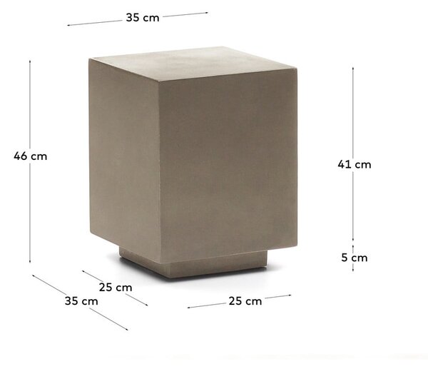 Kerti tárolóasztal 35x35 cm Rustella – Kave Home