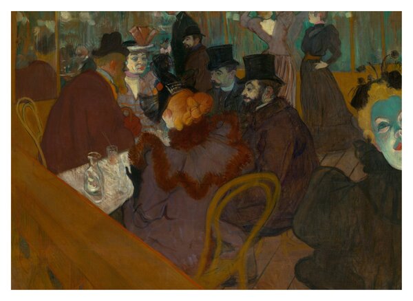 Kép - Henri de Toulouse-Lautrec, At the Moulin Rouge, reprodukciók (70x50 cm)
