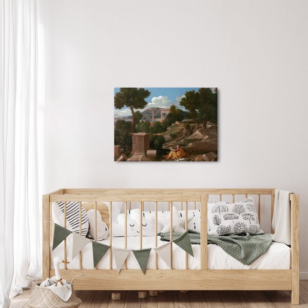 Kép - Nicolas Poussin, Landscape with Saint John on Patmos, reprodukciók (70x50 cm)
