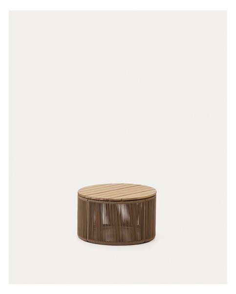 Kerek kerti dohányzóasztal akácfa asztallappal ø 60 cm Dandara – Kave Home