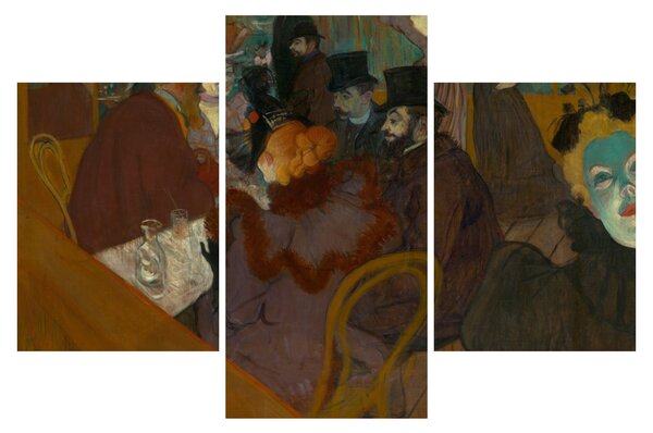 Kép - Henri de Toulouse-Lautrec, At the Moulin Rouge, reprodukciók (90x60 cm)