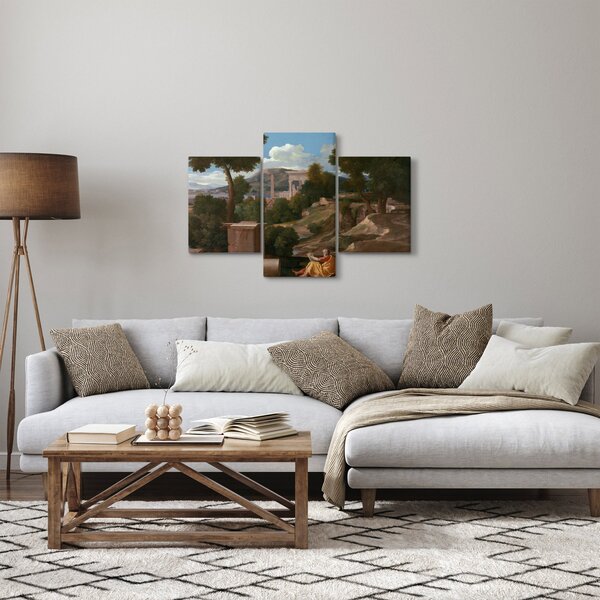 Kép - Nicolas Poussin, Landscape with Saint John on Patmos, reprodukciók (90x60 cm)
