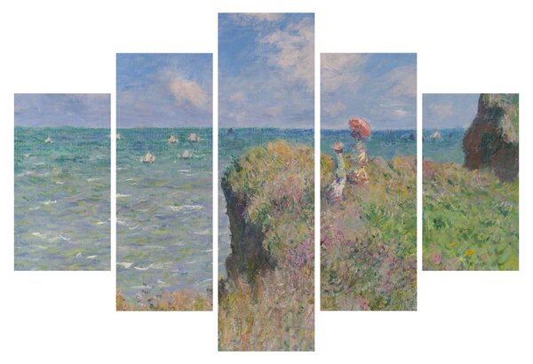 Kép - Claude Monet, Cliff Walk at Pourville, reprodukciók (150x105 cm)