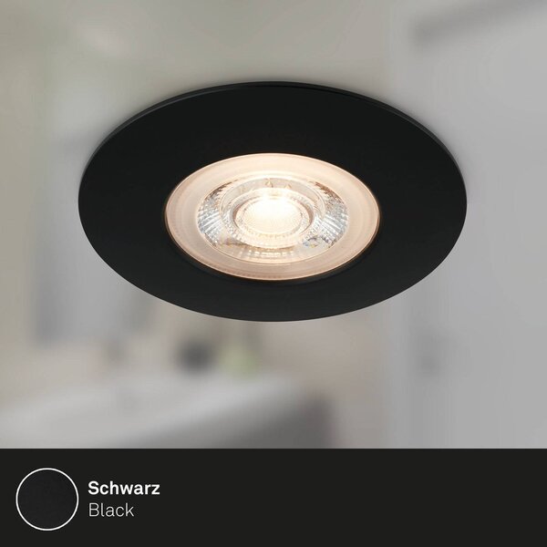 Briloner Kulana LED sülly. reflektor fekete 3 darabos IP65, Fekete, Nappali / Étkező, Műanyag, Modern