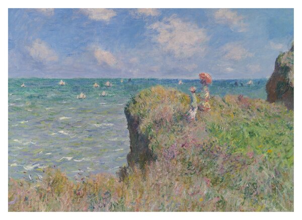 Kép - Claude Monet, Cliff Walk at Pourville, reprodukciók (70x50 cm)
