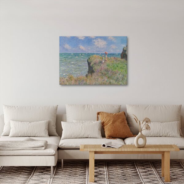 Kép - Claude Monet, Cliff Walk at Pourville, reprodukciók (70x50 cm)
