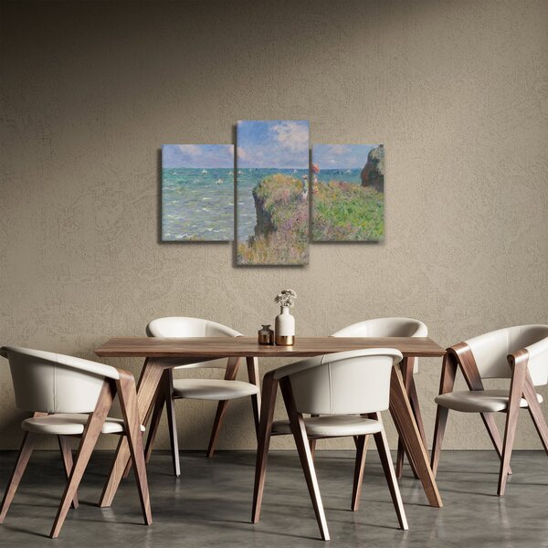 Kép - Claude Monet, Cliff Walk at Pourville, reprodukciók (90x60 cm)