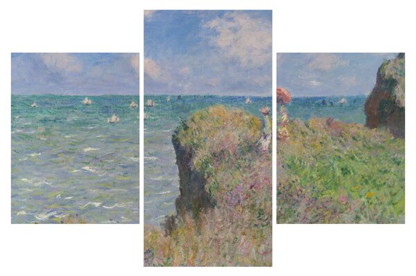 Kép - Claude Monet, Cliff Walk at Pourville, reprodukciók (90x60 cm)