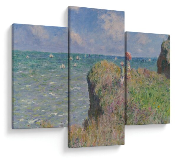 Kép - Claude Monet, Cliff Walk at Pourville, reprodukciók (90x60 cm)
