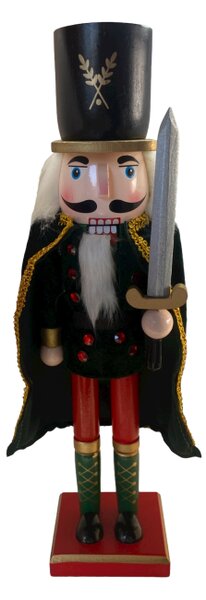 Karácsonyi diótörő 38cm - zöld