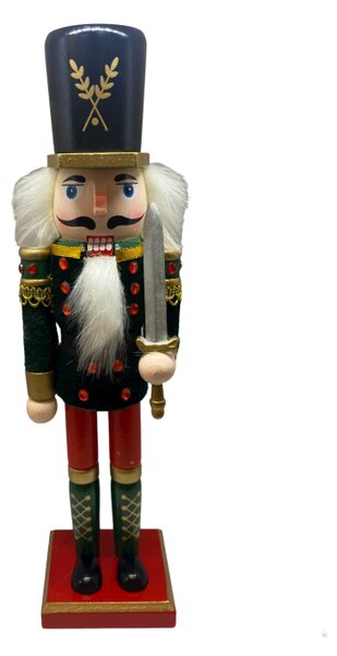 Karácsonyi diótörő 30cm - zöld