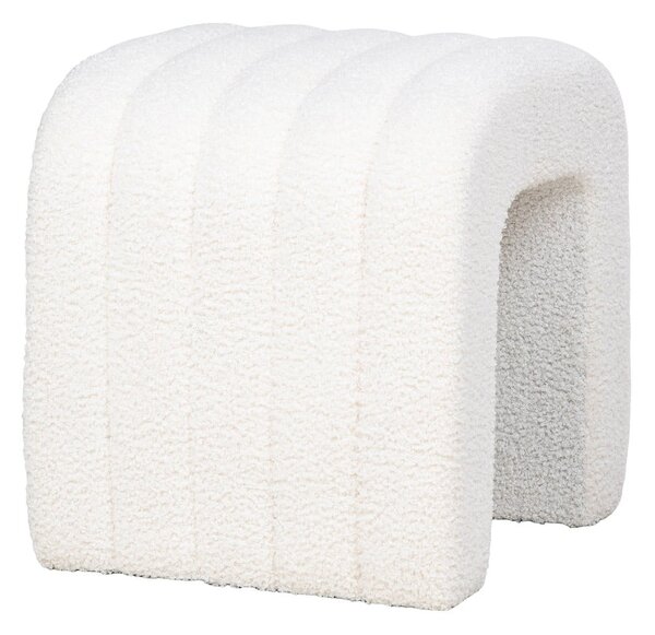 Fehér buklé puff Colma – House Nordic