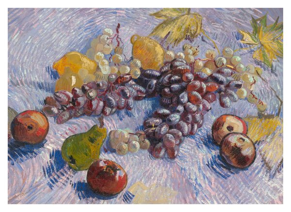 Kép - Vincent van Gogh, Grapes, Lemons, Pears, and Apples, reprodukciók (70x50 cm)