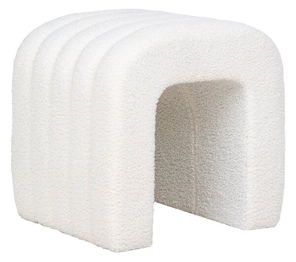 Fehér buklé puff Colma – House Nordic