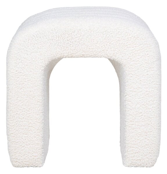 Fehér buklé puff Colma – House Nordic