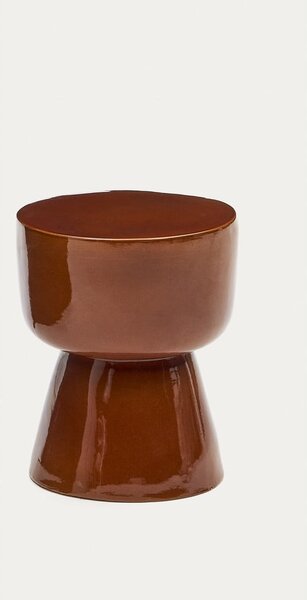 Kerámia kerek kerti tárolóasztal ø 36 cm Mesquida – Kave Home