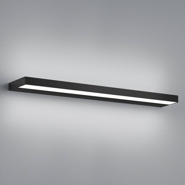 Helestra Slate LED fali lámpa, matt fekete 60 cm, Fekete, Fürdőszoba, Alumínium, Modern