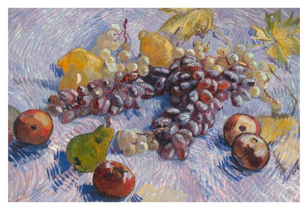Kép - Vincent van Gogh, Grapes, Lemons, Pears, and Apples, reprodukciók (90x60 cm)