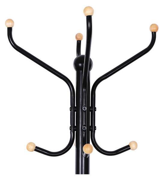 SONGMICS Elegáns Fém Ruhafogas Állvány Fekete 182 cm