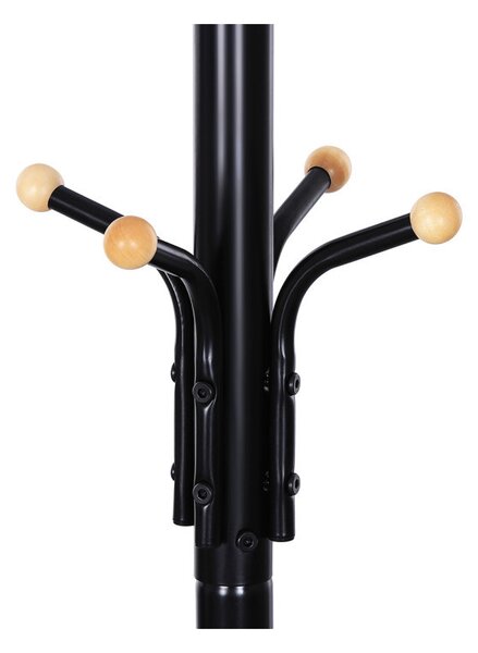SONGMICS Elegáns Fém Ruhafogas Állvány Fekete 182 cm