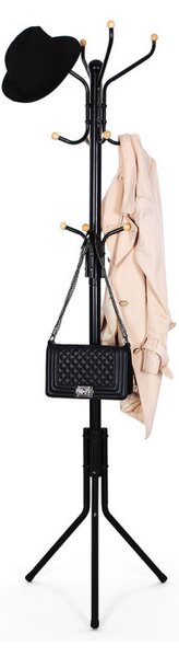 SONGMICS Elegáns Fém Ruhafogas Állvány Fekete 182 cm