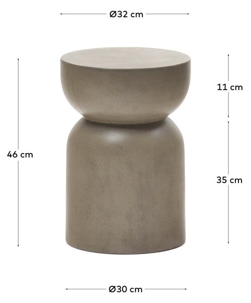 Beton kerek kerti kisasztal ø 32 cm Garbet – Kave Home