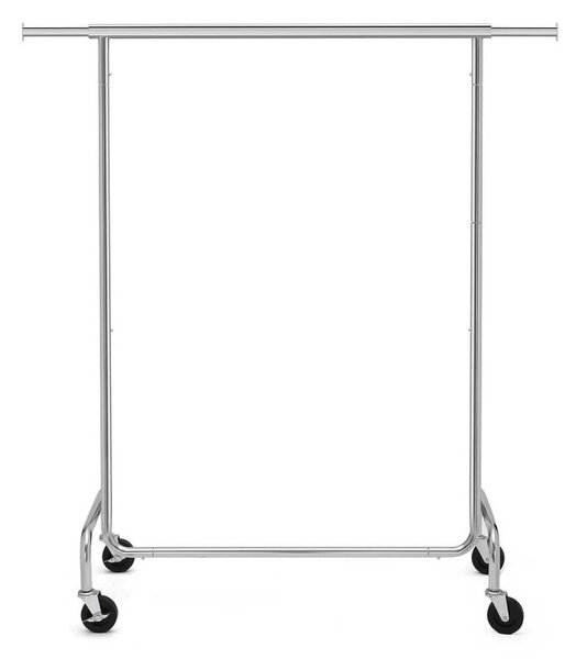 SONGMICS Állítható Króm Ruhaállvány Görgős 130 kg Teherbírással