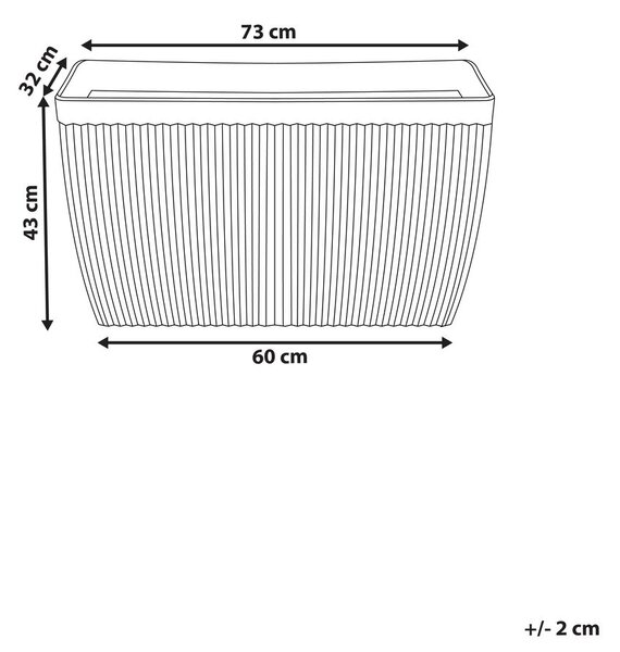 Virágcserép SISAL 73 cm Bézs