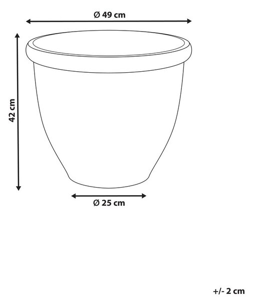 Virágcserép TESALIA 49 cm Világosbézs