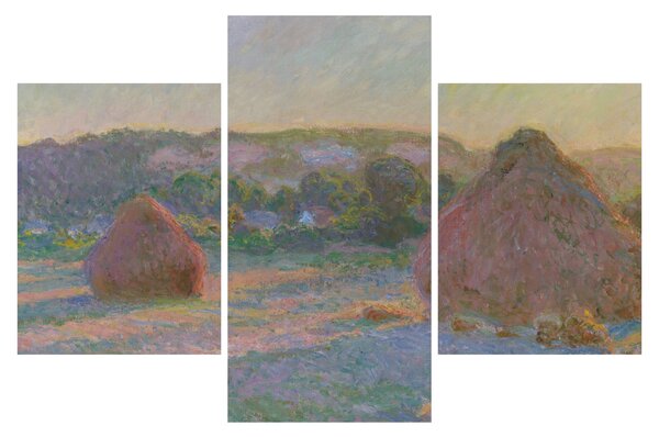 Kép - Claude Monet, Stacks of Wheat (End of Summer) , reprodukciók (90x60 cm)