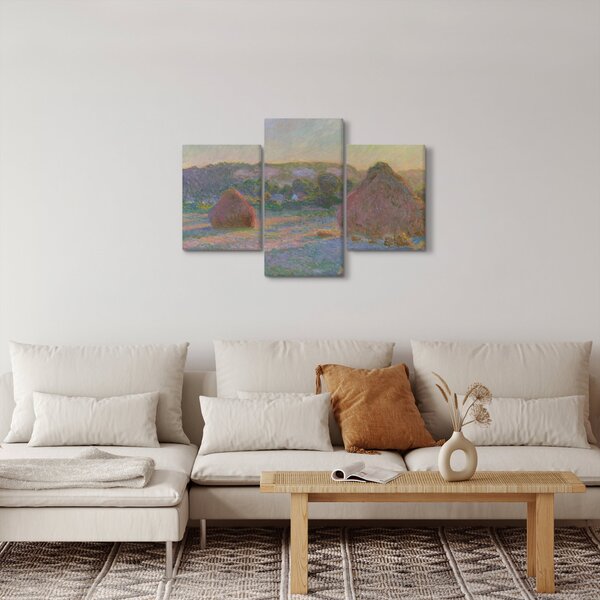 Kép - Claude Monet, Stacks of Wheat (End of Summer) , reprodukciók (90x60 cm)