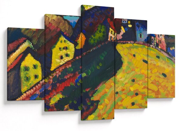 Kép - Vasily Kandinsky, Houses at Murnau, reprodukciók (150x105 cm)